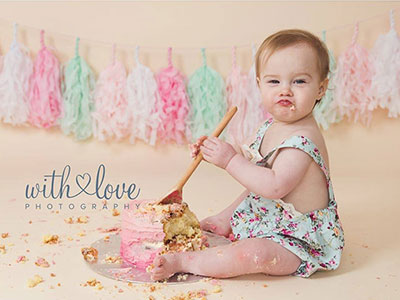 First birthday cake smash